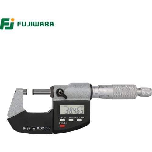 FUJIWARA Industrial Digital Micrometer 0-25mm Screw Micrometer External Micrometer Measuring Caliper