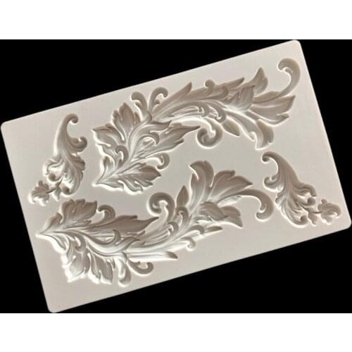 Retro embossed flower vine petal lace texture fondant cake decorating epoxy mold chocolate mold