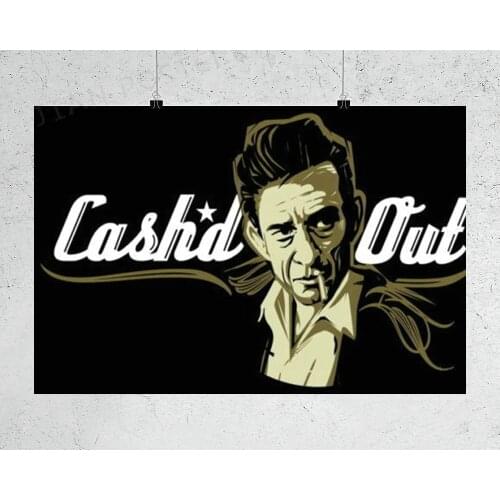 H426 Silk Poster Home Decoration Johnny Cash Country Music Icon Singer Star Wall Art Christmas Gift