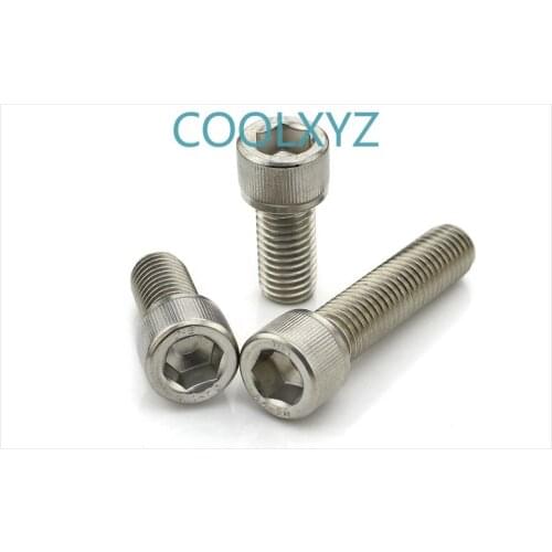 304 Stainless Steel hexagonal Socket Head Cap Screw DIN912 Cheese Head Hex Socket Bolt M4 M5 M6 10PCS