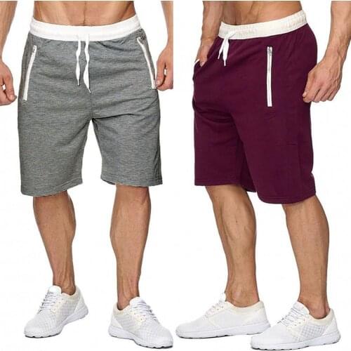 Summer mens shorts drawstring zipper pockets adjustable breathable summer daily shorts for jogging outdoor activities shorts