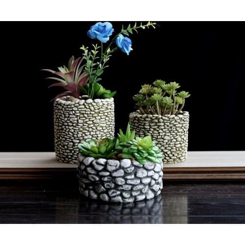 Silicone Mould for cement stone Succulent Plants Pots, Home Kitchen Decoration Pots 3D Vase mold concret molds cement planter