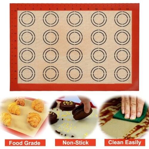Silicone Baking Mat Non-Stick Rolling Dough Mat Large Size for Cake Cookie Macaron Pad Sheet Baking Pastry Tools Baking Supplies