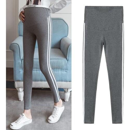 Elastic Waist Maternity Sports Pants Maternity Pants Autumn Spring Pregnancy Straight Long Pants Clothes for Women