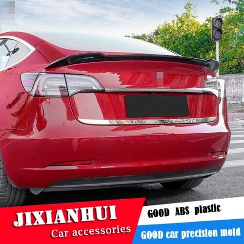 For Tesla model 3 Spoiler 2016-2019 Tesla model 3 Spoiler YRF ABS plastic Material Car Rear Wing Color Rear Spoiler