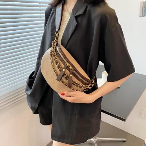 CGCBAG 2021 Fashion Waist Bag Women Luxury Designe Simple Crossbody Bags Female Leather Shoulder Chest Bags Vintage Belt Bags