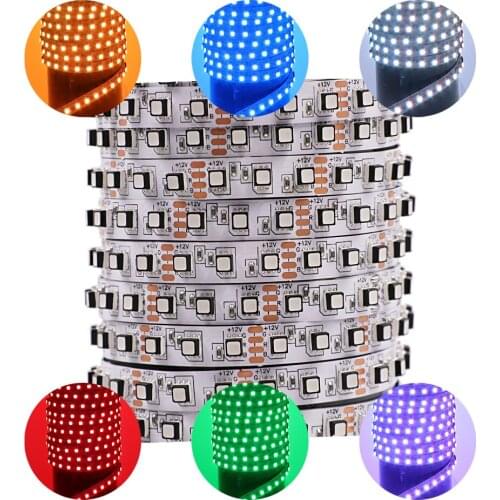 DC 12V RGB LED Strip Waterproof White / Black PCB 3535 60LEDs/m 120LEDs/m Flexible Tape Ribbon LED Light Strip 5m/lot