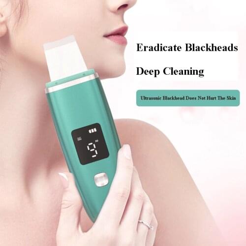 Ultrasonic Skin Scrubber Deep Cleaning Face Scrubber Vibrating Facial Cleansing Skin Spatula Peeling Beauty Instrument Device