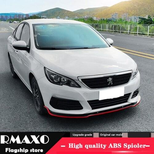 For Peugeot 308 Body kit spoiler 2016-2018 For Peugeot 308 ABS Rear lip rear spoiler front Bumper Diffuser Bumpers Protector