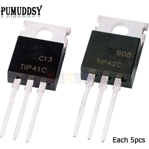 10PCS TIP41C TIP42C Each 5PCS CDarlington Transistor Pair Tube TO-220 New Original