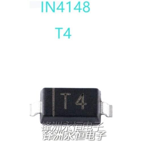 100PCS SMD Switching Diode 1N4148 1N4148WS T4 Silk Screen SOD323 0805