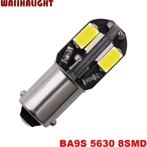 1x Auto LED BA9S T4W 8 5630 SMD White 12V BA9S Car side wedge door clearance Light T4W LED Rear Reverse lamp bulb