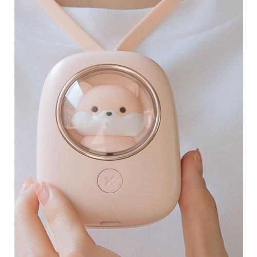 3 Speed Portable Mini Fan USB Wireless Handheld Fan Silent Strong Wind Power Low Noise Personal Air Cooler With Night Light