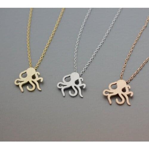 30PCS/lot Fashion devilfish necklaces Classic octopus pendant necklace for women