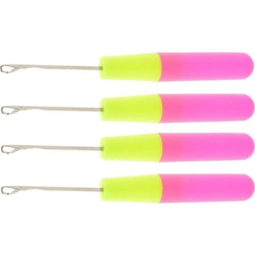 4Pcs Hair Braid Needle Dreadlock Handle Crochet Hook Needle Dreadlock Interlock Tool Easy toUse