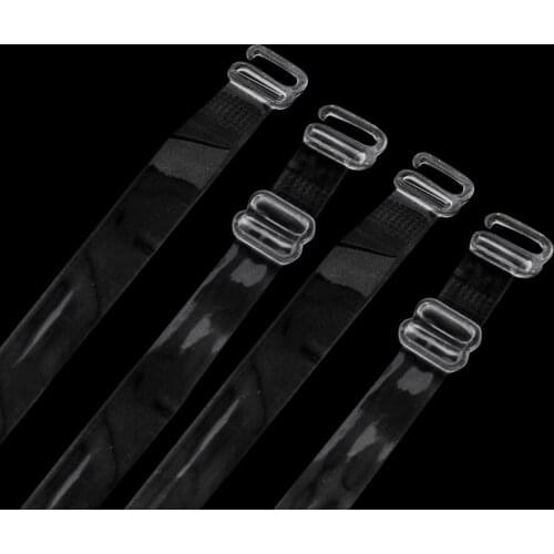 6 Pairs/set Adjustable Clear TPU Bra Straps Transparent Invisible Detachable