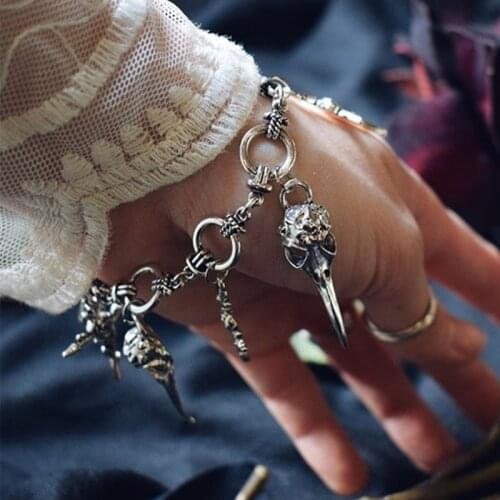 Cross&Raven Charm Bracelet | Gothic | Rock Style