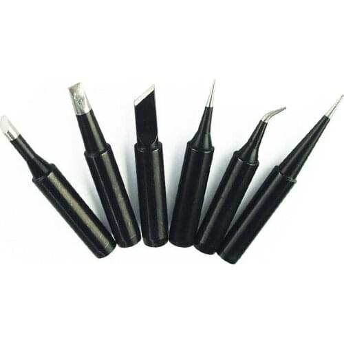 BLACK Lead-Free Soldering Solder Iron Tips 900M-T for Hakko 936 fx 888D SAIKE 909D 852 CXG 936d Soldering Repair Station