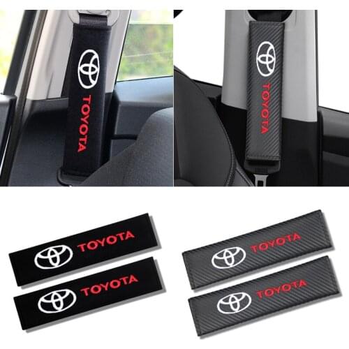 For Toyota Corolla Yaris Camry RAV 4 1Pair Car Seat Belt Shoulders Pads Covers Cushion Car Seat Belt Cover Interior Accessorie