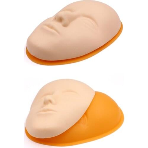 5D Facial Tattoo Training Head Silicone Practice Permanent Makeup Lip Eyebrow Tattoo Skin Mannequin Doll Face Head