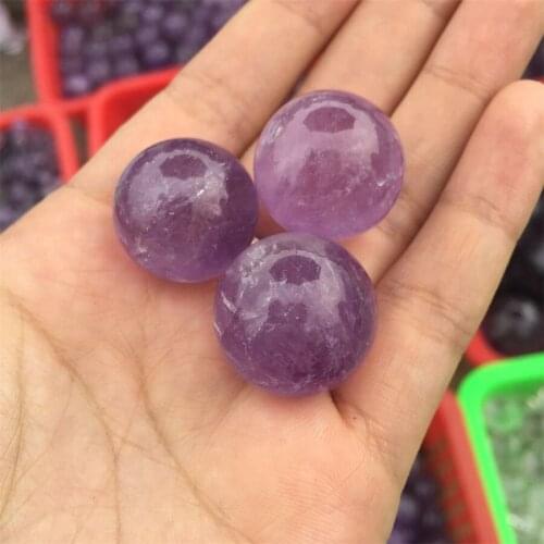 HOT! 3pcs Special offer 100% natural purple amethyst quartz crystal ball reiki healing energy amethyst gemstone sphere wholesale
