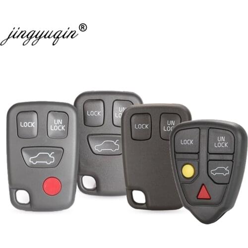 Jingyuqin 3/4/5 Buttons Replacement Remote Car Key Cover Case Fob Shell for Volvo S40 S60 S70 S80 V40 V70 XC90 XC70