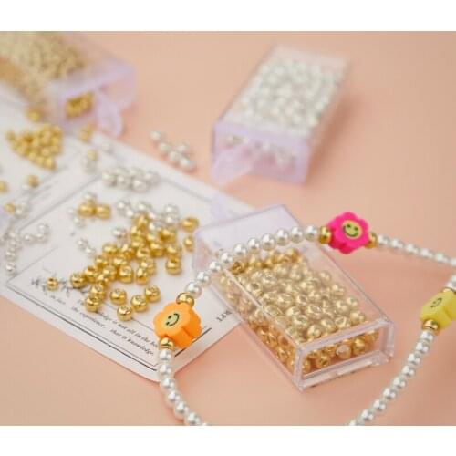 Classic Gold Silver Glass Rice Beads DIY Jewelry Accessories Homemade Necklace Bracelet Handmade Material