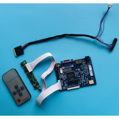 Kit Work for LTN156AT19 40pin Screen remote display monitor 1366x768 Controller Board panel driver 2AV VGA AV LED HDMI LCD