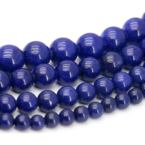 Lapis lazuli round loose beads 6mm 8mm 10mm 12mm size optional 15inches DIY suitable for women jewelry making