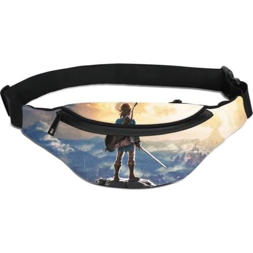 2020 3D Zelda Waist Bag Anime Game Printing Belt Bags Travel Phone Anti-theft Pouch Fanny Pack Women Men Waist Package Drop Ship