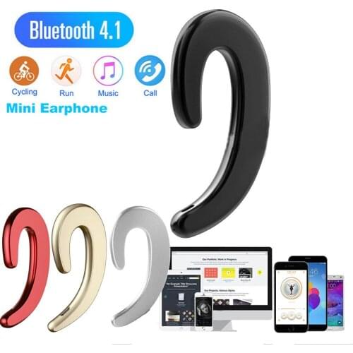 Mini Bone Conduction Bluetooth V4.1 Wireless Sports Headphones Headset Stereo Hands-free For Business Trip For All Phone