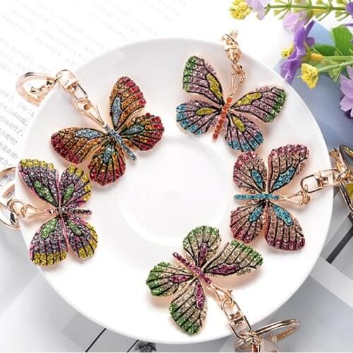 Fashion Rhinestone Crystal Dancing Angel Keychain Ballet Girl Key Ring Car Keychain Gifts For Women Jewelry Accessories