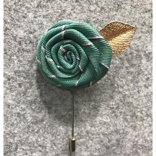 10Pcs/Lot Handmade Europe Style Fashion Silk Rose Artificial Flower Men Mens Brooch Corsage Suit Accessory Boutonniere Flowers