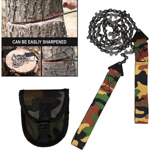 Outdoor Pocket Chainsaw Chain Folding Hand Saw Tool for SurvivalGear Camping Hunting Tree Cutting Emergency Kit Outdoor Survival
