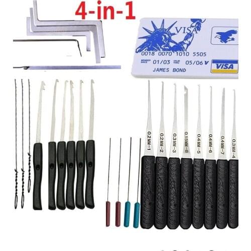 Lock Pick Set Locksmith Tool Lock Pin Broken Key Extractor Key Remove Hooks Lock Professional Hand Tools