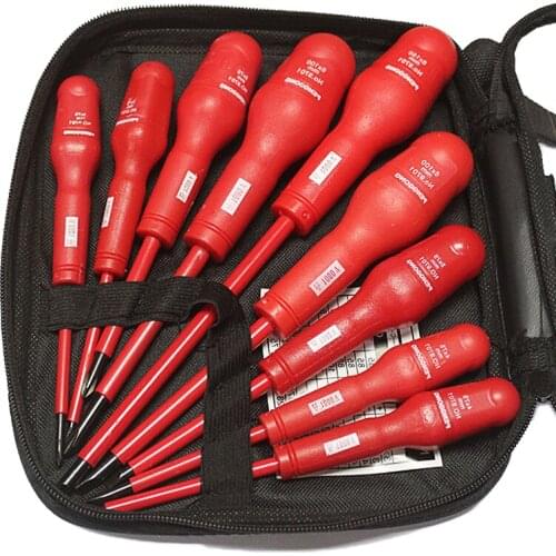 Insulated Screwdriver Set Magnetic Torx Bits 6/7/9Pcs High Voltage Resistant Screw Driver Electrician Repair Hand Tools