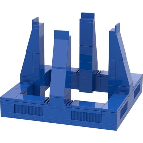 MOC Multicolor Saturn V Launch Platform Bracket Building Blocks Kit Rocket Fix Stand For 21309 Bricks Launcher Support Model Toy