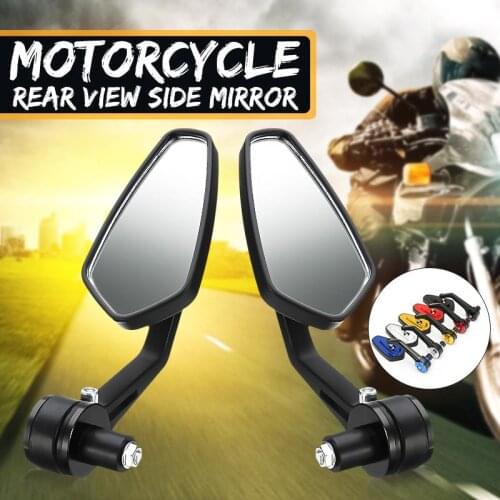 Pair 7/8" 22mm Motorcycle Rearview Mirror Side Wing Mirror Aluminum Universal For Honda/Yamaha/Suzuki