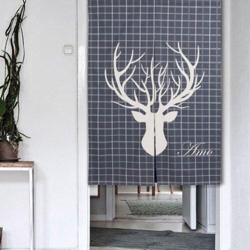 Simple Nordic curtain for door kitchen custom partition curtain living room modern ins bedroom decoration linen fabric