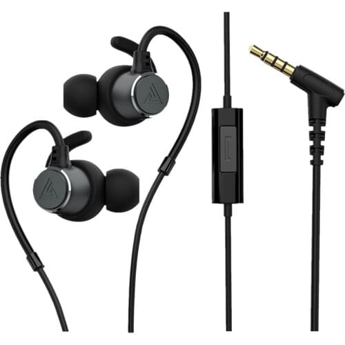 QKZ SK4 HiFi Wired Earphone Dual-Dynamic Quad-Core Speaker 3.5mm In-ear Earbuds with Microphone Sports Music Headphones