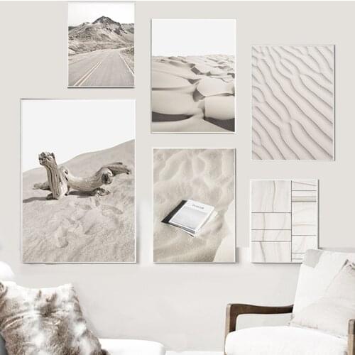 Desert Highway Dune Dead Wood Book Wall Art Canvas Painting Nordic Posters And Prints Wall Pictures For Living Room Home Decor