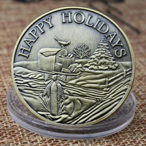 Merry Christmas Angel Ancient Bronze Crafts Coin Collection Crafts Collectibles Home Decoration Challenge Coin