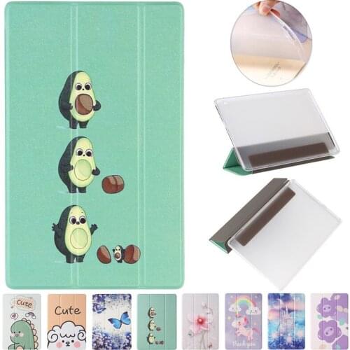 Cute Avocado for Amazon Kindle Fire 7 inch Case 2019 2017 2015 Soft TPU Back Flip Stand for Amazon Fire 7 Tablet Case 2019 Kids
