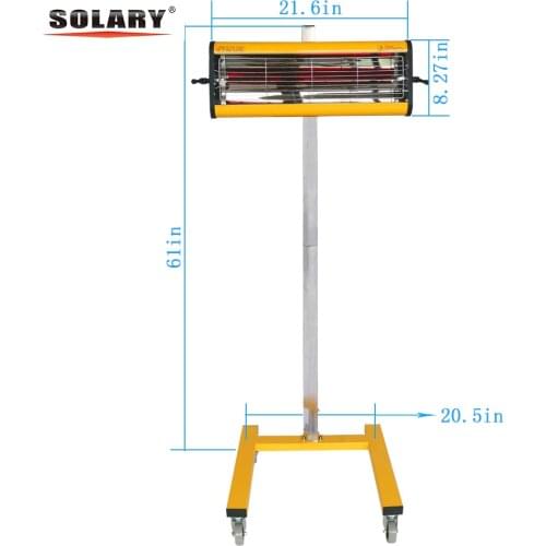 SOLARY Infrared Paint Curing Lamp Heating Light Short Wave Infrared Heater Car Body Paint Bodywork Repair Paint Chrome Paint