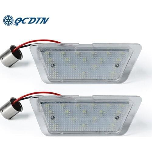 QCDIN 2Pcs Led License Number Plate Lamp For Opel Astra G White 12V 6000K External Parts Car Parts Signal Lights