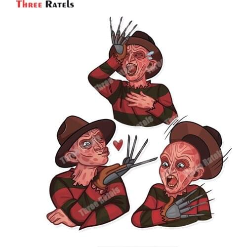 Three Ratels B257 Funnny Big Freddysnightmares Sticker For Car Windshield Decoration Waterproof Property Vinyl Material Anime