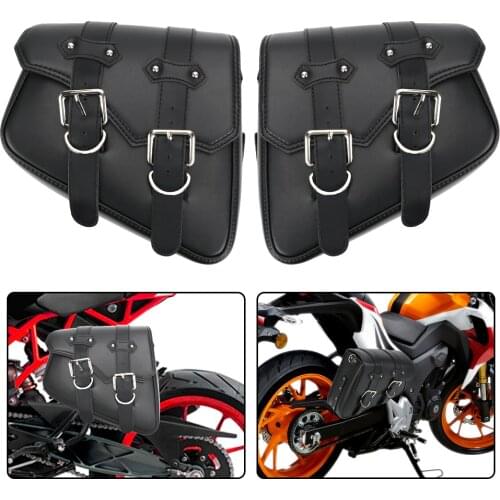 Universal Left/Right Motorcycle Saddle Bag PU Leather Motorcycle Accessories Motorcycle Bag Waterproof