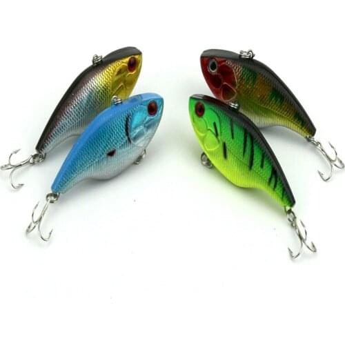 VIB hard plastic Crank Fishing lures Vibration Fishing baits 7.5CM 14.6G Game vibe 50pcs wobble bass pesca fishing tackles