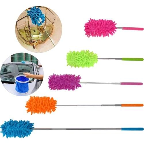Retractable Flexible Chenille Dust Removal Duster Brush Microfiber Cleaning Tool Household Merchandises Accessories