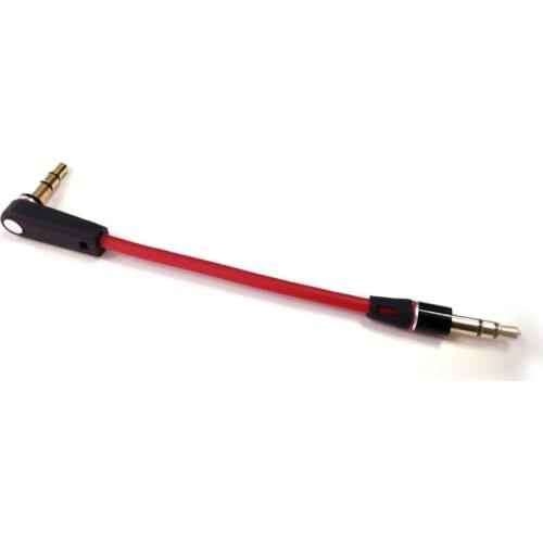 1 Piece Short 0.2M 20cm Red 3.5mm Jack To Jack Aux Cable Male To Male Stereo Audio Cable Adapter